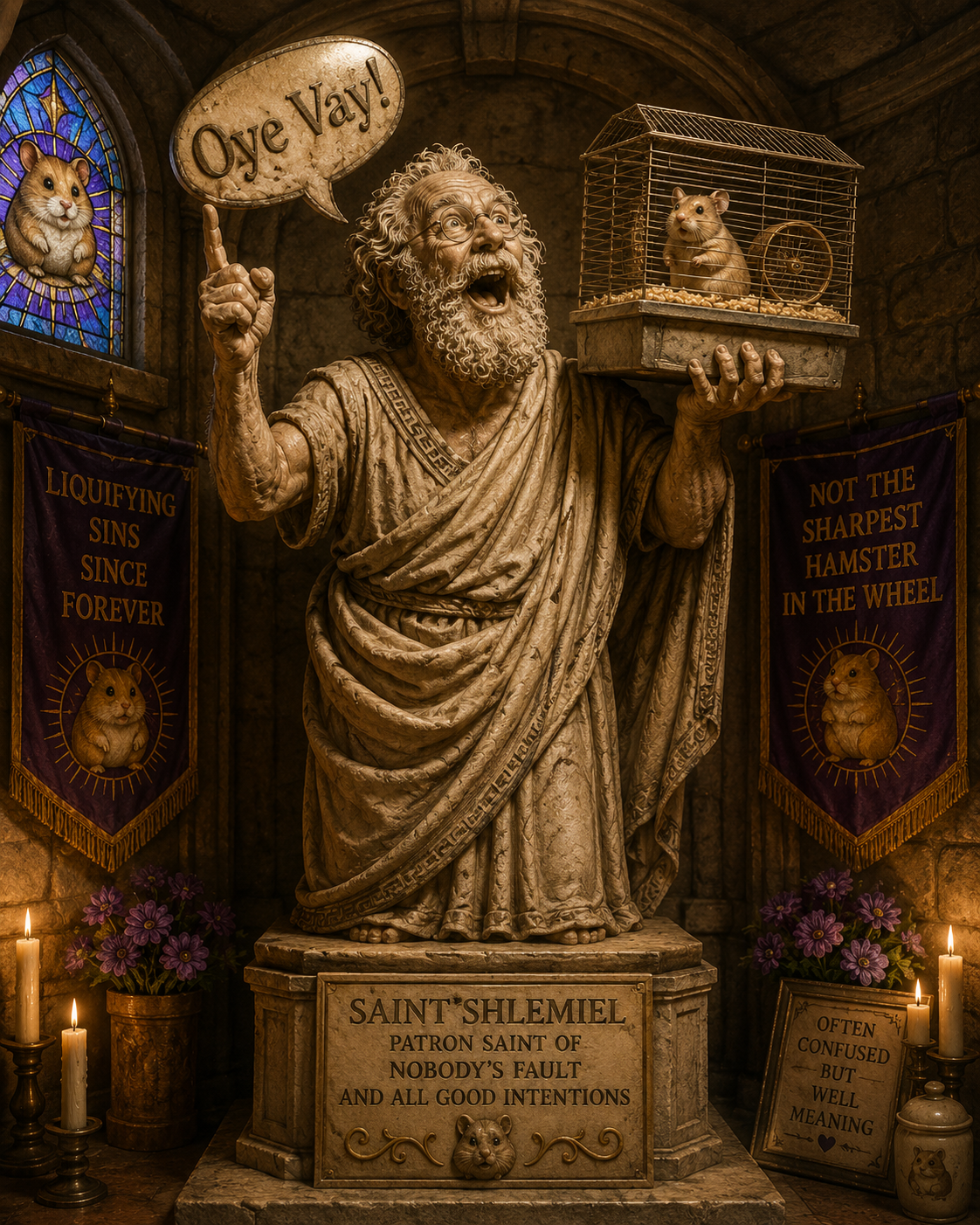 Saint Shlemiel statue